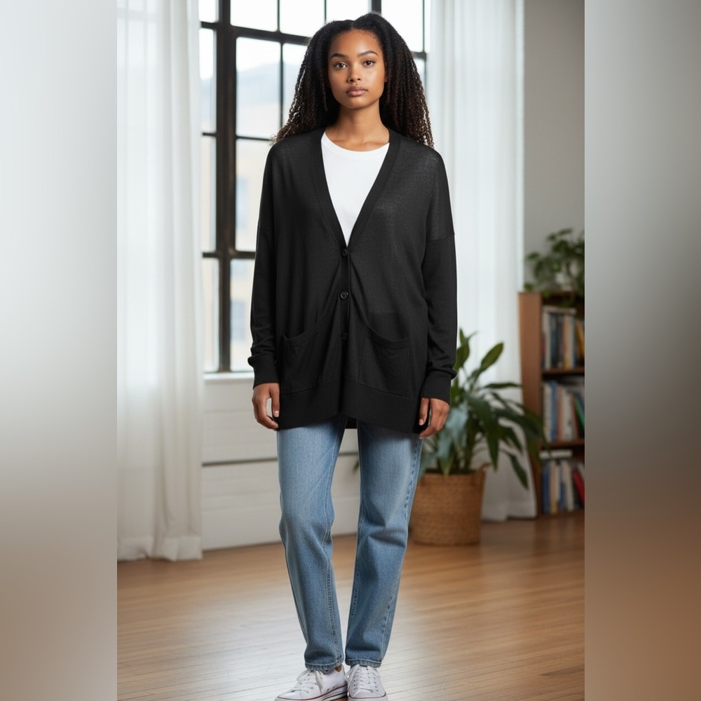 LOFT Black Women's Cardigan Sweater